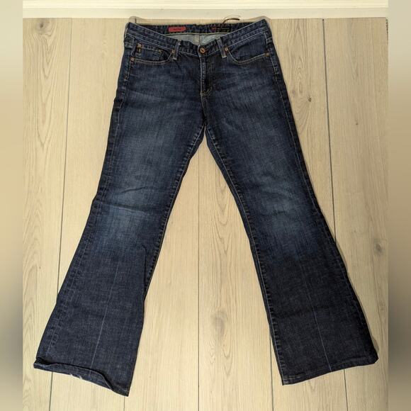 Adriano Goldschmied size 31x29 the Club cut dark wask low rise flare jeans - Picture 2 of 13